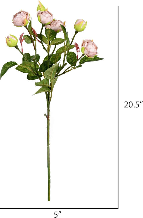 Vickerman 20.5'' Artificial Tea Rose Spray, Includes 3 Sprays per Pack