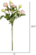 Vickerman 20.5'' Artificial Tea Rose Spray, Includes 3 Sprays per Pack