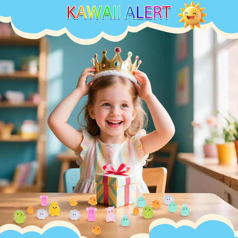 220 50+ Sets pcs Mini Resin Animals Blind Bags, Luminous Mini Resin Animal Figurines for Fairy Garden, Dollhouse, DIY