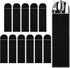 Weewooday 12 Pieces Silver Storage Bags, Flatware Storage Box, Black Velvet Cloth Organizers for Kitchen Cutlery