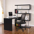 Furmax Office Chair Mid Back Swivel Lumbar Support Desk Chair, Ergonomic Mesh Chair with Armrest (Black)