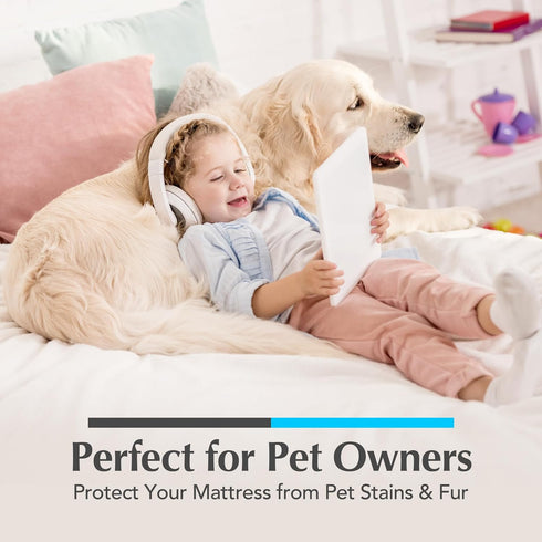 Handy Laundry Waterproof Mattress Protector Breathable, Machine-Washable Mattress Cover Perfect for Kids, Adults