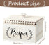 White Beaded Recipe Box Vintage Wood Recipe Box Farmhouse Wooden Recipe Card Holder Kitchen Bridal Shower Wedding Gift (7.09 x 5.12 x 5.91 Inch) by Kathfly