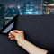 Static Cling Total Blackout Window Film, 100% UV Blocking Black Opaque Privacy Window Tint (17.7x78.7 inches)