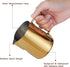 Milk Frothing Pitcher, 350ml (12oz) Stainless Steel Steaming Pitcher for Coffee, Cappuccino, Latte Art, Gold