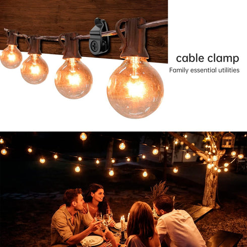 Clips,Black,50 Pack GEZIDEA String Light Hanger Hooks,Screw in Hooks for Hanging Christmas Light,Led Fairy Led Light