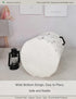 Round Fabric Storage Bin, Decorative Organizer Basket with Handles for Clothes, Books, Sundries (Forest Deer)