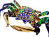 6" WitnyStore Blue Rainbow Crab Artistic Blown Glass Figurine Premium Hand-Blown Statue Tabletop Decoration Unique