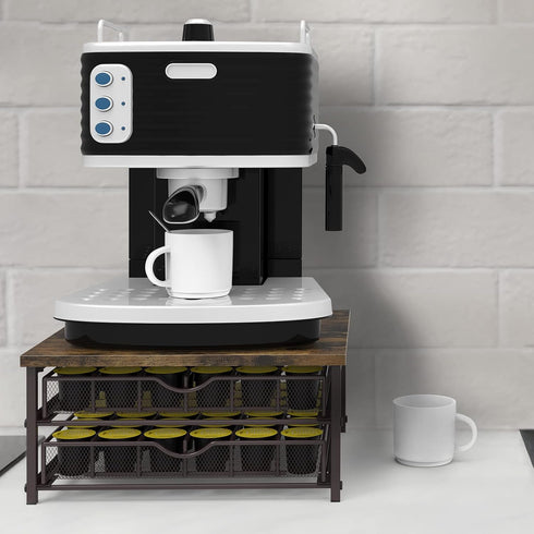 Coffee Pod Holder for Counter, 72 Capacity Drawer for Keurig Pod Storage with Sliding Baskets for Coffee Station