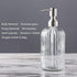 Easy-Tang Glass Hand Soap Dispenser - Silver Pump Refillable Bottle for Bathroom Kitchen Decor, 18 OZ