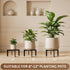 5-12 Inch IZIDDO Plant Stand Indoor Outdoor,Metal Mid-Century Pot Stand,Modern Plant Holder Rattan Flower Plant