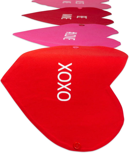 DII Valentine's Day Table Top Collection, Sweet Talk Placemat/Table Runner, 14x58, 4 Piece