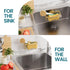 TAILI Sponge Holder for Kitchen Sink with Strong Suction Cup, Rustproof Aluminum Sink Caddy for Sponges, Brushes