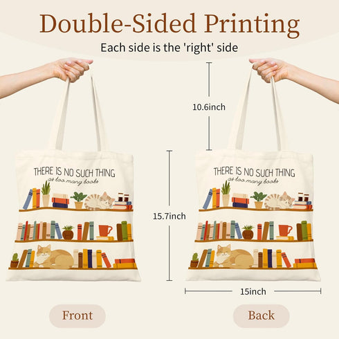 Puresora Canvas Tote Bag for Women Aesthetic Canvas Bag with Zipper Cute Stylish Reusable Shoulder Totes