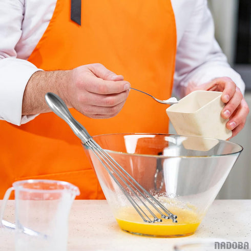 2 Pcs Ball Whisk Set, Stainless Steel Whisk with Ergonomic Handle, 10 Ball Head, Compact 12 & 10 for Stirring