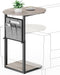 Vagusicc C Shaped End Table, Adjustable Height Small Side Table for Couch