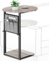 Vagusicc C Shaped End Table, Adjustable Height Small Side Table for Couch