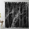 LB Black Marble Shower Curtain - Abstract Natural Black Grey Marble Bathroom Curtain 72x72 inch Waterproof