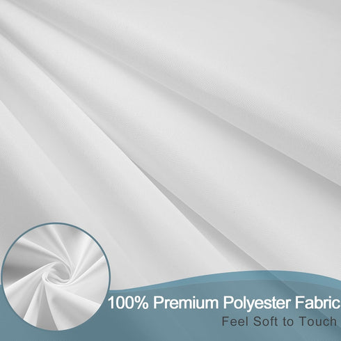 AooHome Fabric Shower Curtain, 36 Width x 72 Height Inch Stall Size Bathroom Curtain, Waterproof, White