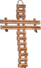 Holy Land Market Spanish Lord Prayer Olive Wood Cross from Bethlehem with Certificate & Prayer Card (9.5 Inches)