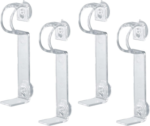 CA120-4 Window Candle Holders: Pack of 4 with 2 Suction Cups and Plastic L-Shaped Safety Bracket for Candles