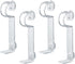 CA120-4 Window Candle Holders: Pack of 4 with 2 Suction Cups and Plastic L-Shaped Safety Bracket for Candles