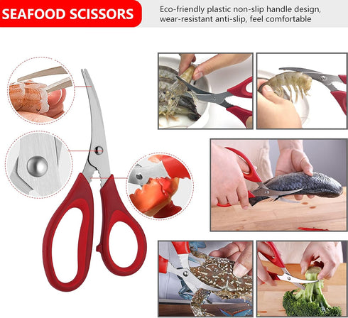 Set 4 6 6 1 1 1 Set19 Seafood Tools Includes Crab Crackers Seafood Fork Lobster Crackers Seafood Scissors Oyster Knife