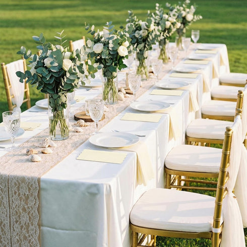 60 2 NatNarr Pcs Ivory Wedding Napkins, Ply Disposable Cream Napkins Decorative Guest Hand Towels for Bathroom Beige