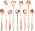 ESRISE 9 Pcs Flower Spoon Set, Stainless Steel Tea and Dessert Spoons, Cute Demitasse Scoop for Mixing Milkshake Jam