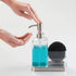 iDesign 67080 Forma Plastic Soap Pump with Caddy, Dispenser with Storage Compartment, Stainless
