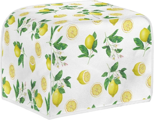 Toaster Cover 2 Slice, Lemon Theme Small Appliance Cover for Kitchen, Dust and Fingerprint Protection