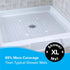 SlipX Solutions 27" Oversize Square Shower Mat - Non-Slip Mat for Elderly & Kids, Machine Washable, White Pearl