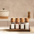 24Pcs Labels-4oz 2pcs Yangbaga Glass Spice Jars with Acacia Wood Lid Square Spice Containers and Rack with Pepper