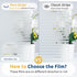 rabbitgoo Window Privacy Film - Frosted Glass Cling for Non-Adhesive Static Cling, Anti-UV Reeded Blinds Sticker, 23.6"