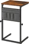 HOOBRO C Shaped End Table, Adjustable Height Side Table for Sofa, Couch