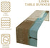 Nitmbi 13x72inch Beige Blue Abstract Art Contemporary Table Runner,Modern Neutral Decorative Pattern Table Runner