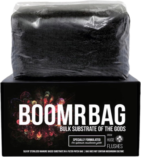 Boomr Bag (5 lb) Manure-Based Sterile Mushroom Bulk Substrate | Maximum Yield