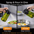 2 1 Set 16OZ/470ML Set 2 COOLMI Oil Sprayer for Cooking, in Olive Oil Dispenser Bottle for Kitchen, Food-Grade Glass