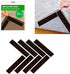 Rug Tape 8 Pcs Non Slip Carpet Gripper for Hardwood Floors, Washable Black Rug Stoppers to Prevent Sliding