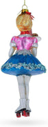 Blown Glass Christmas Ornament, Waitress Carrying Food