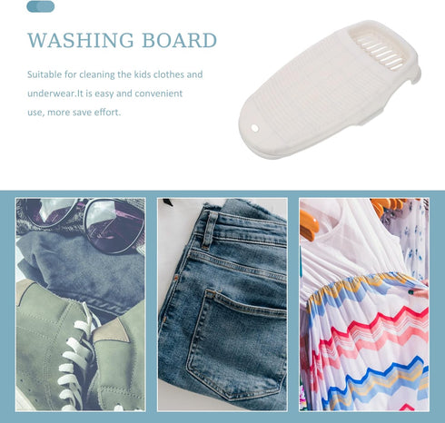 Cabilock Hand Washing Clothes Scrubbing Board, Mini Non-Slip Laundry Pad for Hand Washing and Shirt Folding