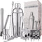 13-Piece Bartender Kit Bar Tool Set Boston Cocktail Shaker Set with Muddler,Strainer,Jigger,SpoonHome