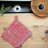 Set of 2 Quilted Pot Holders - 100% Cotton Heat Resistant Oven Pads, Reversible Hot Pads with Hanging Tab.