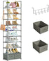 OYREL Shoe Rack, Sturdy Metal Shoes Rack Organizer,Narrow Shoe Rack,Shoe Racks for