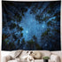 HOMKUMY Starry Wall Tapestry, 3D Printing Forest Starry Night Design for Home Decor, Medium 59x51 Inches