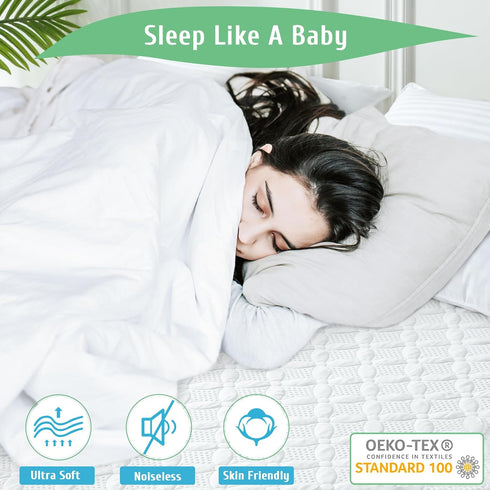 KUTUU 6-18 72"x84", California King Mattress Protector, Soft Breathable Waterproof Cal King Mattress Pad Cover, in Deep