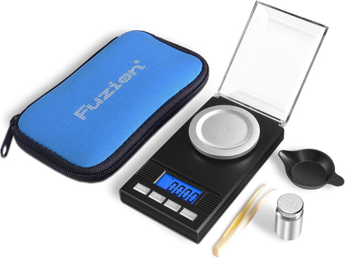 Fuzion Milligram Scale 50g/0.001g, Portable Jewelry Scale with .001 Gram Accuracy, Calibration Weight Included