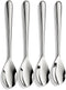 Demitasse Espresso Spoons Set of 4, 4.7 Inch Forged 18/10 Stainless Steel Mini Teaspoons, Heavy Duty