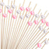 Blulu 200 Pack Cocktail Picks, 4.7 Inch Fancy Toothpicks for Appetizers, Bamboo Skewers for Party Decor
