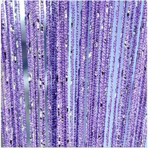 ave split Decorative Door String Curtain Wall Panel, Light Purple Tassel Screen Room Divider, 100x200 centimeters